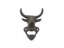 Cast Iron Bull Head Wall Mounted Bottle Opener 6"