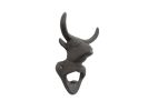 Cast Iron Bull Head Wall Mounted Bottle Opener 6"