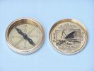 Solid Brass RMS Titanic Compass 4" w/ Rosewood Box