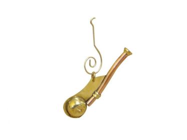 Solid Brass/Copper Bosun Whistle Christmas Ornament 4"