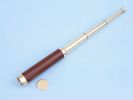 Deluxe Class Solid Brass - Wood Admiral's Spyglass Telescope 25" w/ Rosewood Box