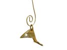 Solid Brass Dolphin Christmas Ornament 3"