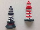 Wooden Cape Hatteras and Assateague Lighthouse Kitchen Magnets 4"