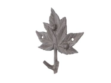 Cast Iron Maple Tree Leaves Decorative Metal Tree Branch Hooks 6.5"