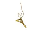 Solid Brass Dolphin Christmas Ornament 3"