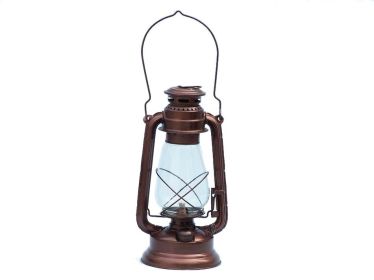 Antique Copper Hurricane Oil Lantern 19"