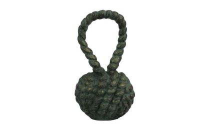 Antique Seaworn Bronze Cast Iron Sailors Knot Door Stopper 10"