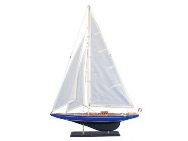 Wooden Velsheda Model Sailboat Decoration 35"