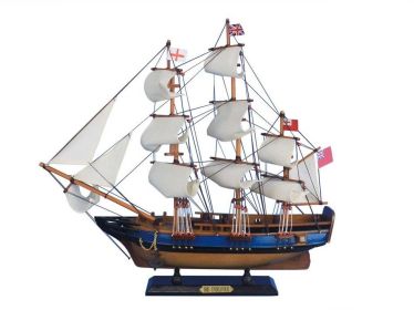 Wooden HMS Endeavour Tall Model Ship 20"