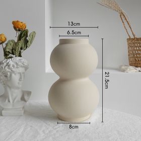 Simplicity Nordic Style Ceramic Vase for Dry Flower Arrangement - Various Shapes (Option: A)