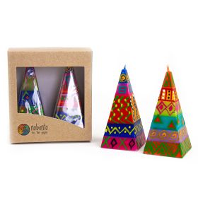 Pyramid Candles (Option: Boxed Set of 2 (Shahida Design))