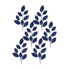 Leaf Spray (Set of 6) 27"H Polyester (Option: Blue)