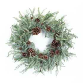 Pine Wreath Plastic (Option: 29.5" Light Green)