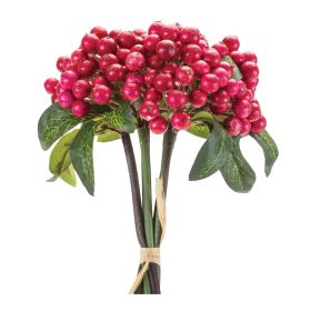 Berry Spray, Branch, & Bundle - Artificial Flowers & Foliage for Vases (Option: 6pc, 12.5" Red Bundle)