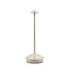 Shade Crest Rechargeable Table Lamp (Color: Brushed Nickel)