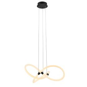 Daisy LED Adjustable Chandelier (Color: Matte Black)