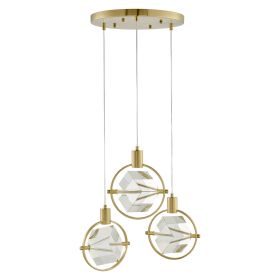 Hollywood Pendant Light // Gold (Option: Cube Trio)