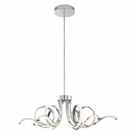 Magnolia LED Adjustable Chandelier (Color: Chrome)