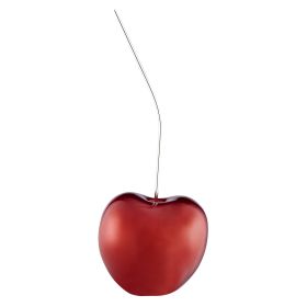 Medium Cherry Sculpture 22" Tall (Color: Metallic Red)