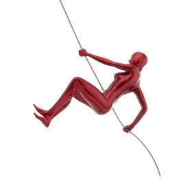 Wall Sculpture Climbing Man Woman (Option: Metallic Red Woman)