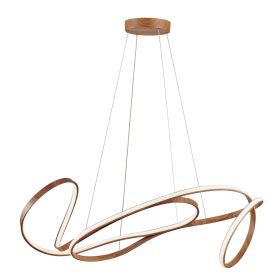 Moscow LED Chandelier (Color: Light Wood)