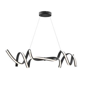 Munich LED Horizontal Chandelier (Color: Black)