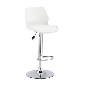 Celestial Heights Adjustable Set of Two Stools (Color: White)