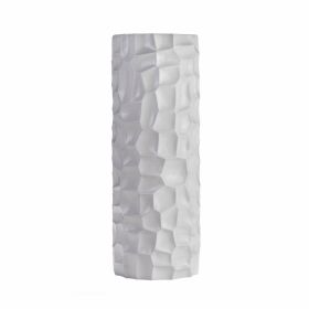 Textured Honeycomb Vase (Color: White, 36")