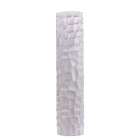 Textured Honeycomb Vase (Color: White, 52")