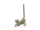 Antique Bronze Cast Iron Cat Extra Toilet Paper Stand 10""