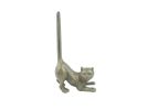 Antique Bronze Cast Iron Cat Extra Toilet Paper Stand 10""