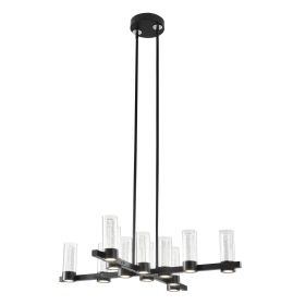 Victory 12 Light Chandelier (Color: Matte Black)