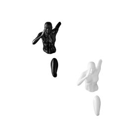 Runner Man Woman Wall Sculpture (Option: Black/White 2pc)