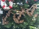 Rustic Wooden Decorative Triple Anchor Christmas Tree Ornament 7"