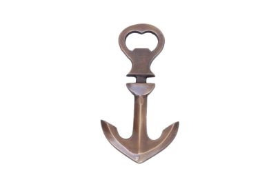 Ship Anchor Bottle Opener 5" (Finish: Antique Brass)