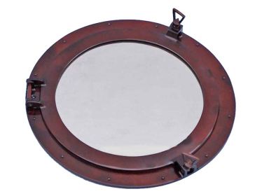 Decorative Ship Porthole Window 24" (Finish: Deluxe Class Antique Copper)