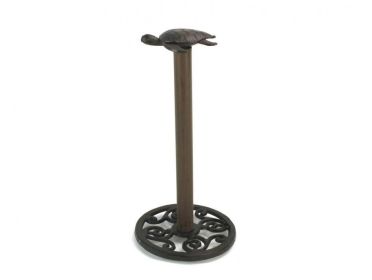 Cast Iron Sea Turtle Extra Toilet Paper Stand 13" (Finish: Cast Iron)