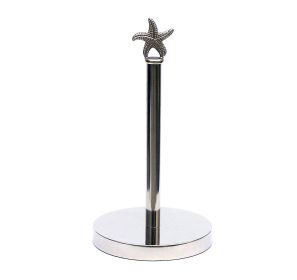 Cast Iron Starfish Extra Toilet Paper Stand 16" (Finish: Chrome)