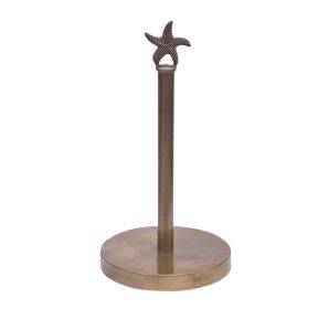 Cast Iron Starfish Extra Toilet Paper Stand 16" (Finish: Antique Brass)