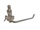 Cast Iron Mermaid Toilet Paper Holder 10"