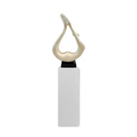 Yoga White Sculpture (Color: White Base)