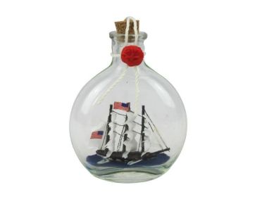 USS Constitution Model Ship in a Glass Bottle (size: 4")