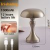 LED Table Lamps Nordic Mushroom Lamp Rechargeable Desktop Lamp Night Lights Touch Dimming Bedside Lamp Restaurant Hotel Bar Home