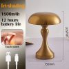 LED Table Lamps Nordic Mushroom Lamp Rechargeable Desktop Lamp Night Lights Touch Dimming Bedside Lamp Restaurant Hotel Bar Home