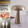 LED Table Lamps Nordic Mushroom Lamp Rechargeable Desktop Lamp Night Lights Touch Dimming Bedside Lamp Restaurant Hotel Bar Home