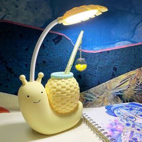 Cute Snail Desk Lamp,Childrens Led Night Light (Color: Yellow)