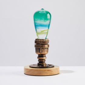 Smilegive EP LIGHT Resin Wood Table Lamp, Ambient Night Lights, Creative Lighting (Type: metal base)