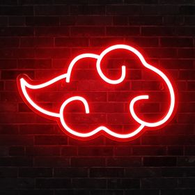 Cloud neon lights, USB Powered LED Neon Signs Night Light, Game Room Bedroom Living Room Decor Lamp Holiday Gift (Color: Red)