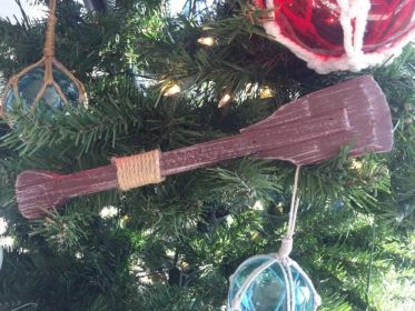 Wooden Decorative Squared Rowing Boat Oar Christmas Ornament 12" (style: Hampshire)