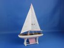 Wooden Decorative Model Sailboat 12"